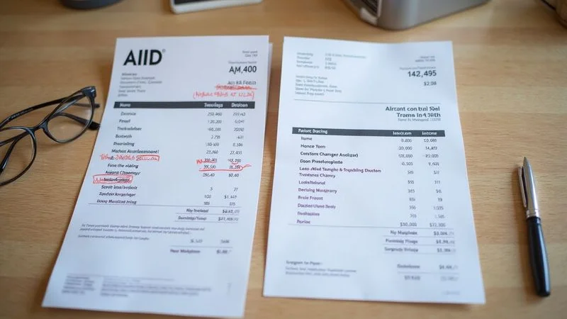 Dishonest aircond service scenario showing inflated bill with unnecessary charges versus honest transparent pricing